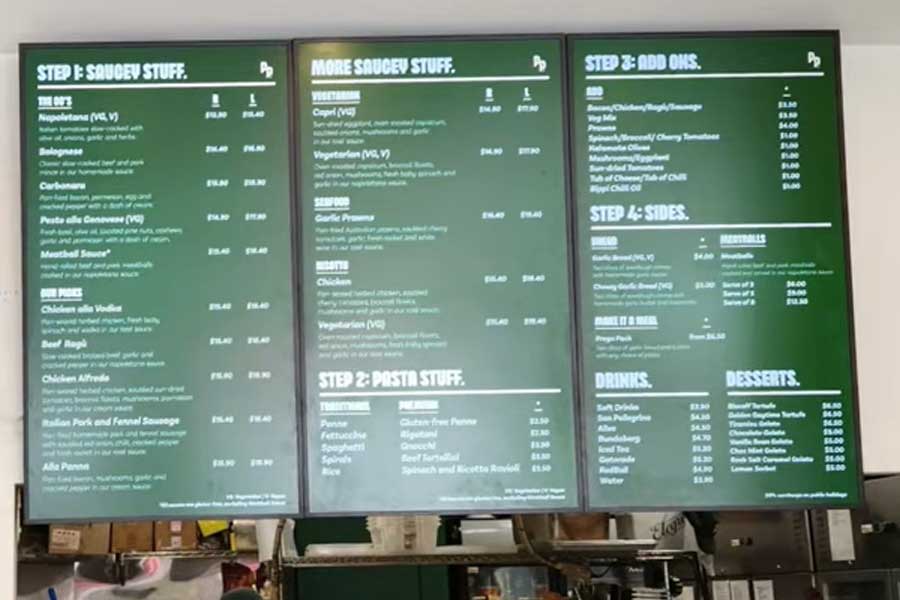 Digital Menu Board Installation