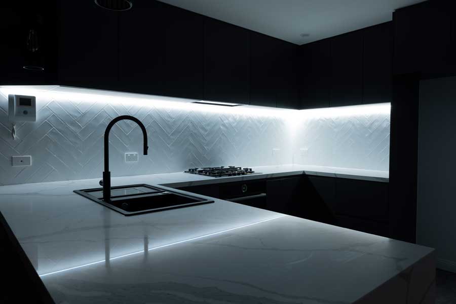 Kitchen LED Strip Lighting Installation